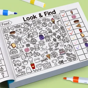 Children's Hidden Object Coloring Book, Contains 100+ Search and Coloring Activities - Interactive Search and Coloring Activity Workbook, Suitable for School, Home, Travel - Educational Puzzle Book, Coloring Exercise Book, Early Education Materials, School Supplies, Number Coloring Book, Alphabet and Pinyin Coloring Book, Magic Coloring Book, Number Coloring Book.