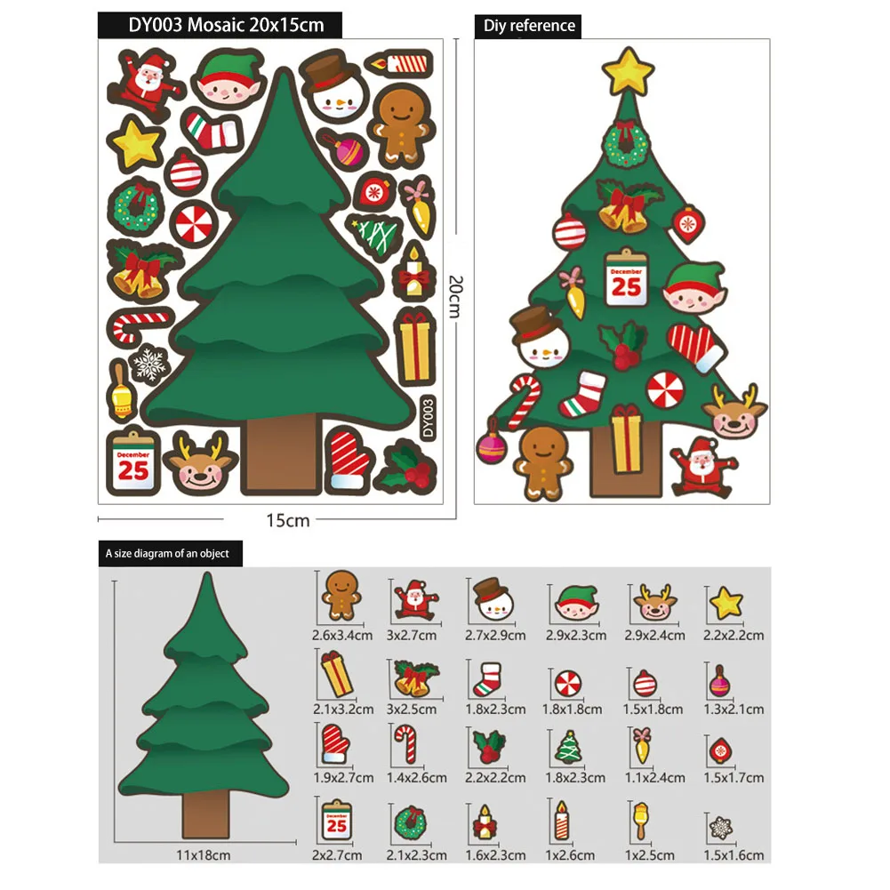 Christmas DIY Glass Stickers Snowman Children s Cartoon Suitable For Sticking To Smooth Places Such As Windo Ws - Image 2
